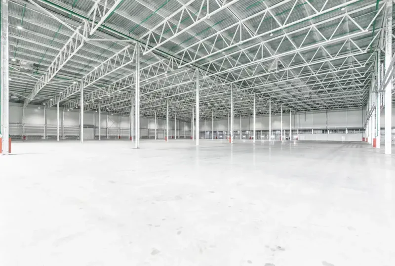 interior of empty warehouse