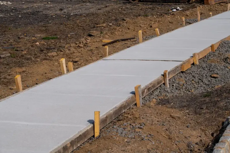 new concrete walk pour