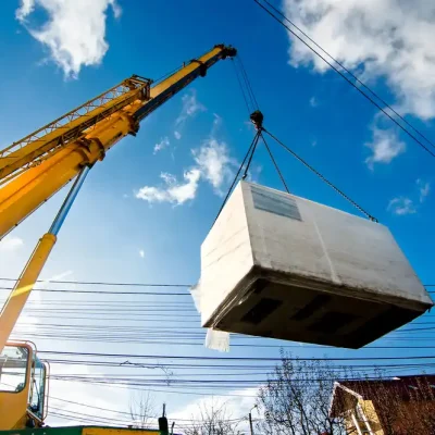 air conditioner on crane