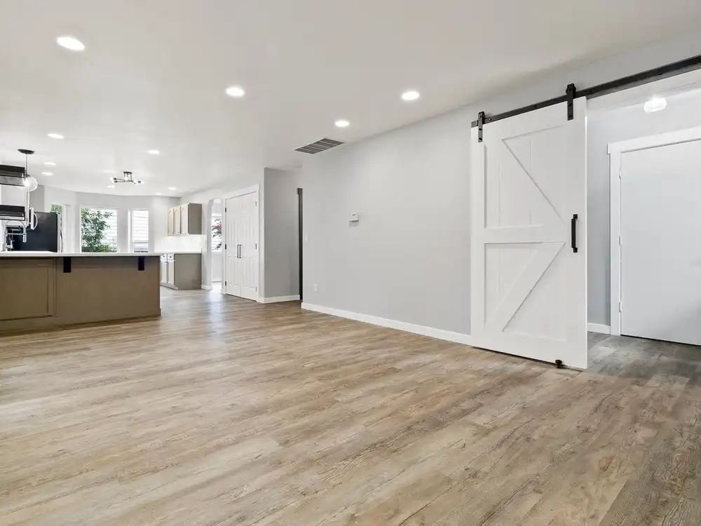 interior remodel with barn door